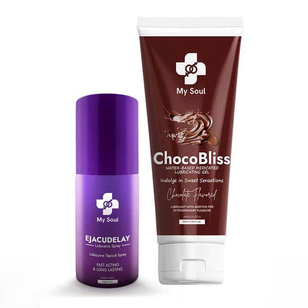 Men Delay Spray (20GMs- 300+ Sprays) & Chocolate Flavoured Lubricant (60ML)